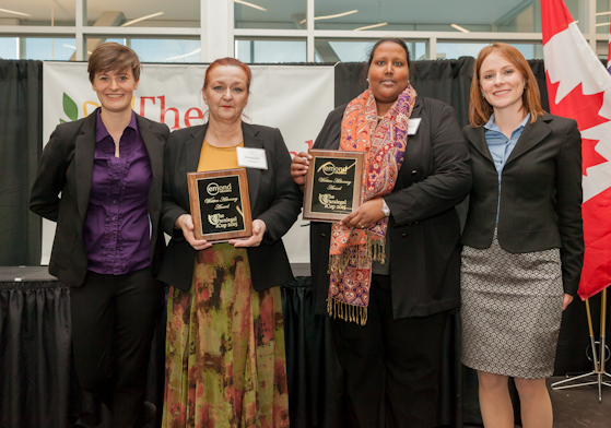 2015 Paralegal Cup Emond Publishing Written Advocacy Award recipients, Karen Jacobs and Alia Ahmed Osman - Algonquin Careers Academy