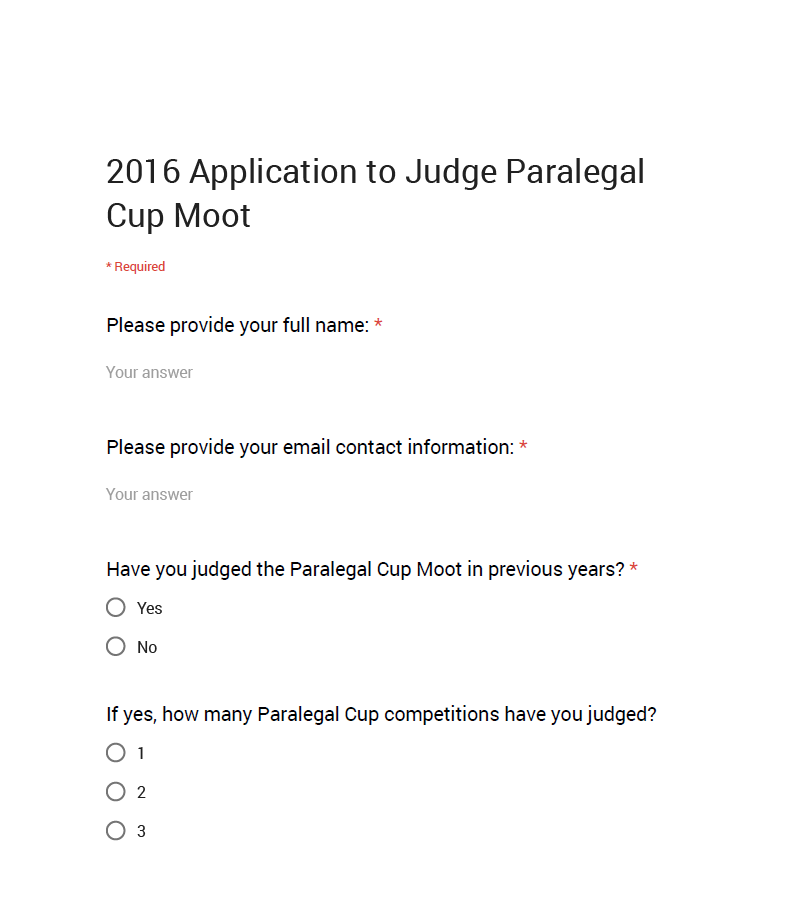 Judges Application