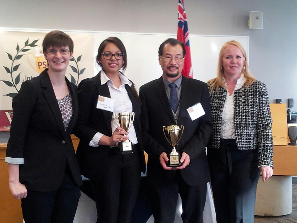 2014 Paralegal Cup Michael Turvey Memorial Award Finalists, Sabah Fatima and Derek Lai - Centennial College