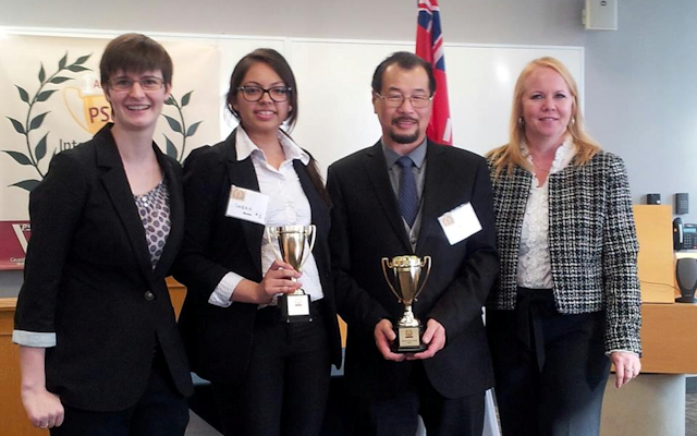 Sabah Fatima and Derek Lai - Centennial College, 2013 Paralegal Cup Michael Turvey Finalists