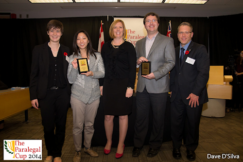 Fatima Lam and Aaron Celousky - Centennial College, 2013 Paralegal Cup Emond Publications Written Advocacy Award