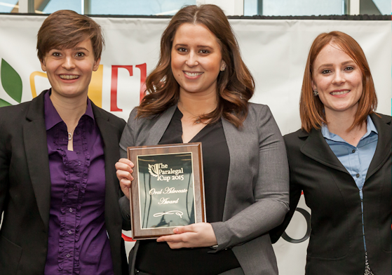 2015 Paralegal Cup 3rd Top Distinguished Oral Advocate Award, Kathy Brklacich - Seneca College