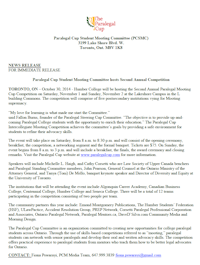 Paralegal Cup Press Release