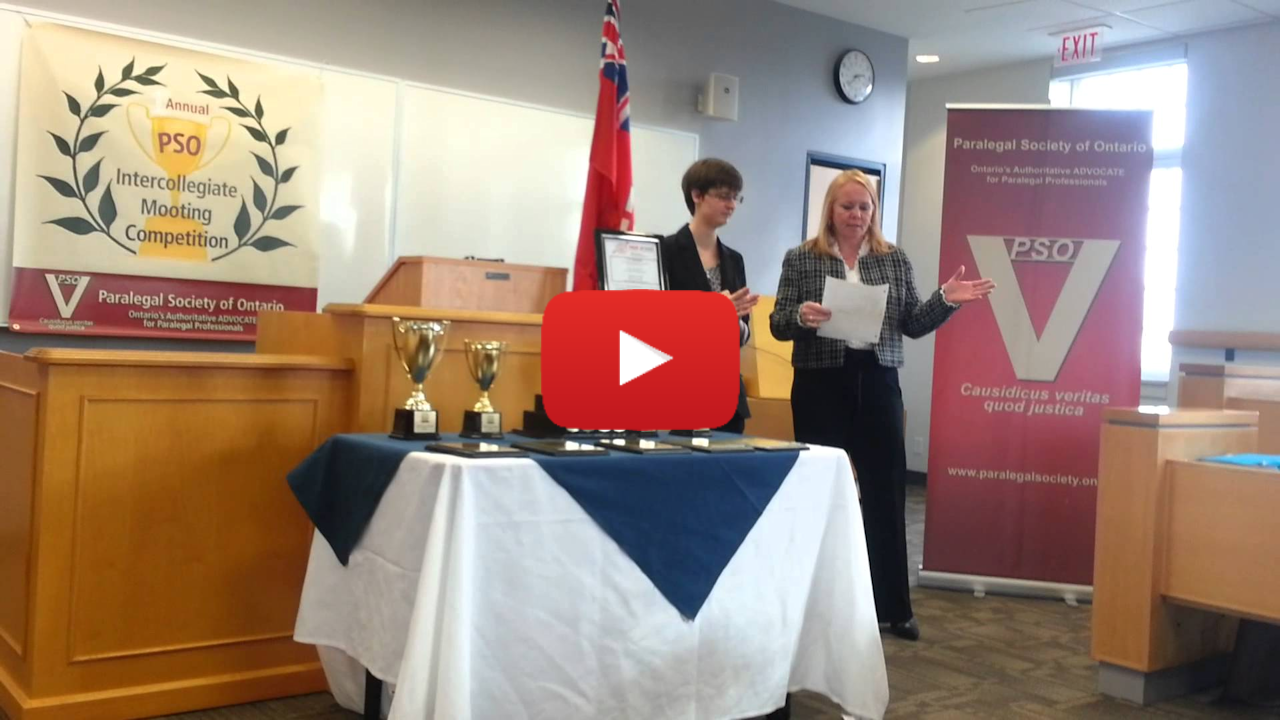 The Inaugural 2013 Paralegal Cup - Awards Ceremony Part I